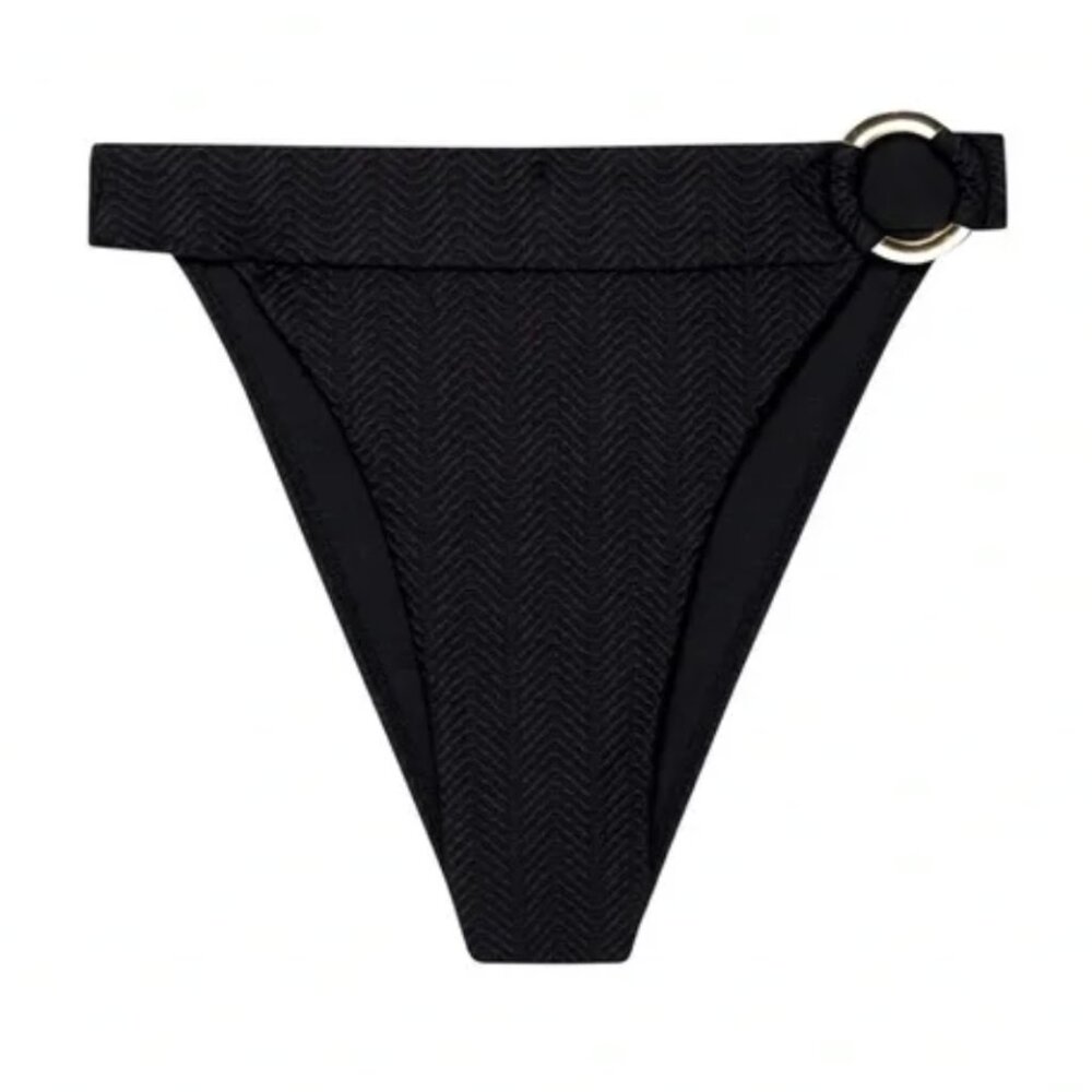 Monday Swimwear Antigua Bottom - Black Chevron